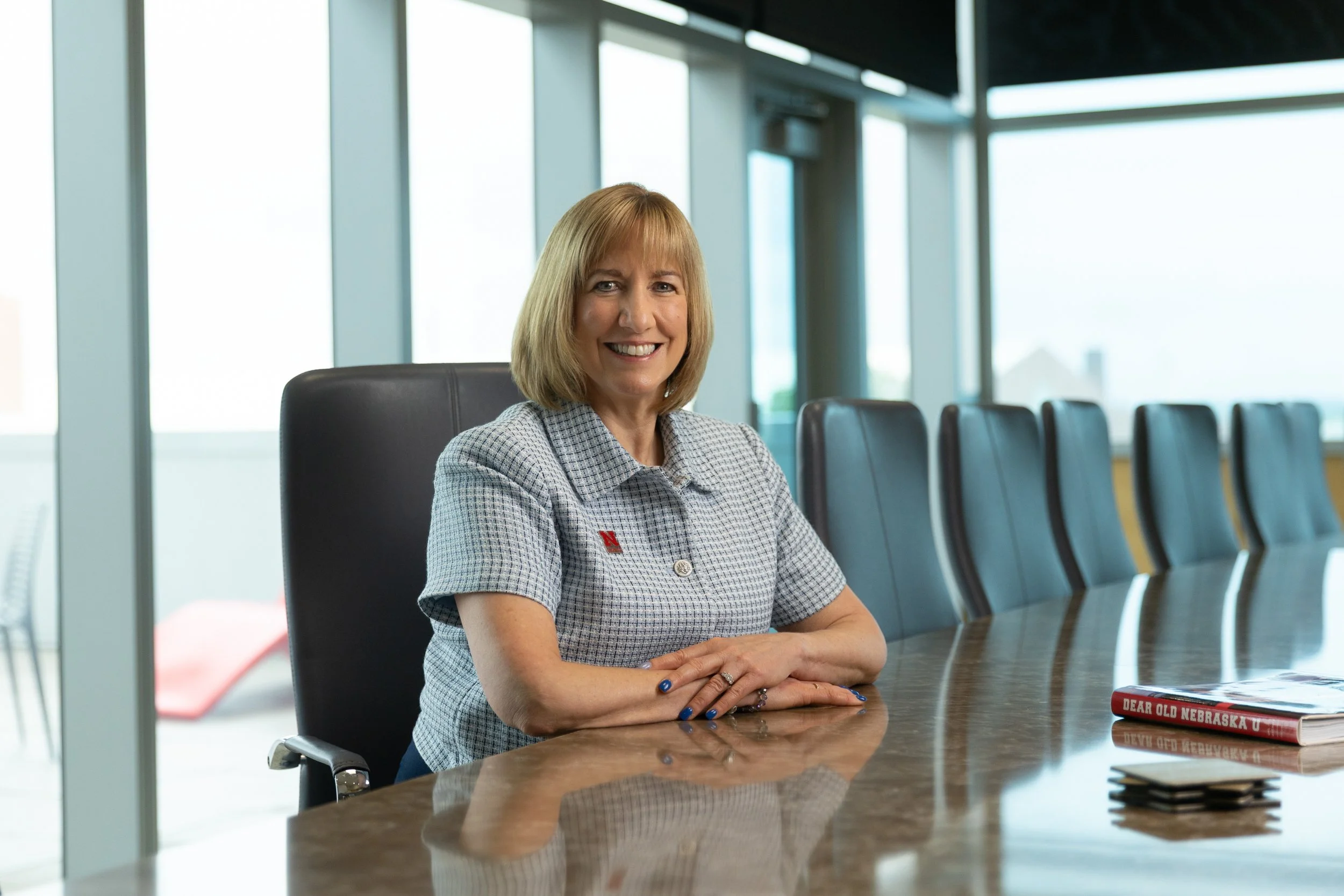 university dean in conference room