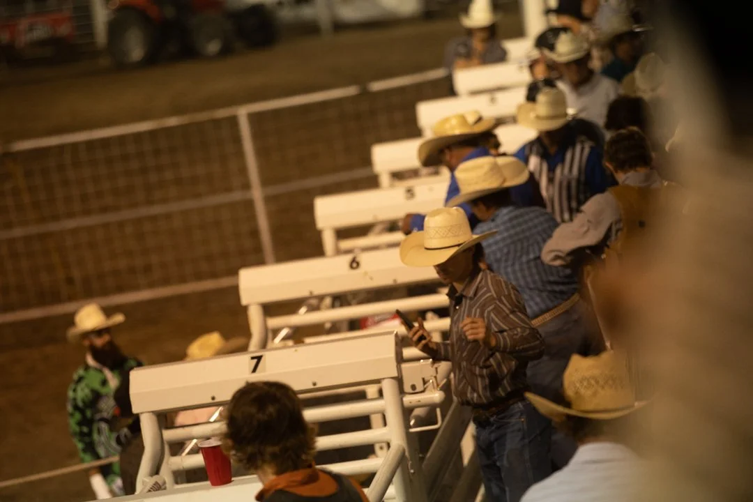 bull riders before the hit the gates, shot by commercial photographer Corey Rourke

