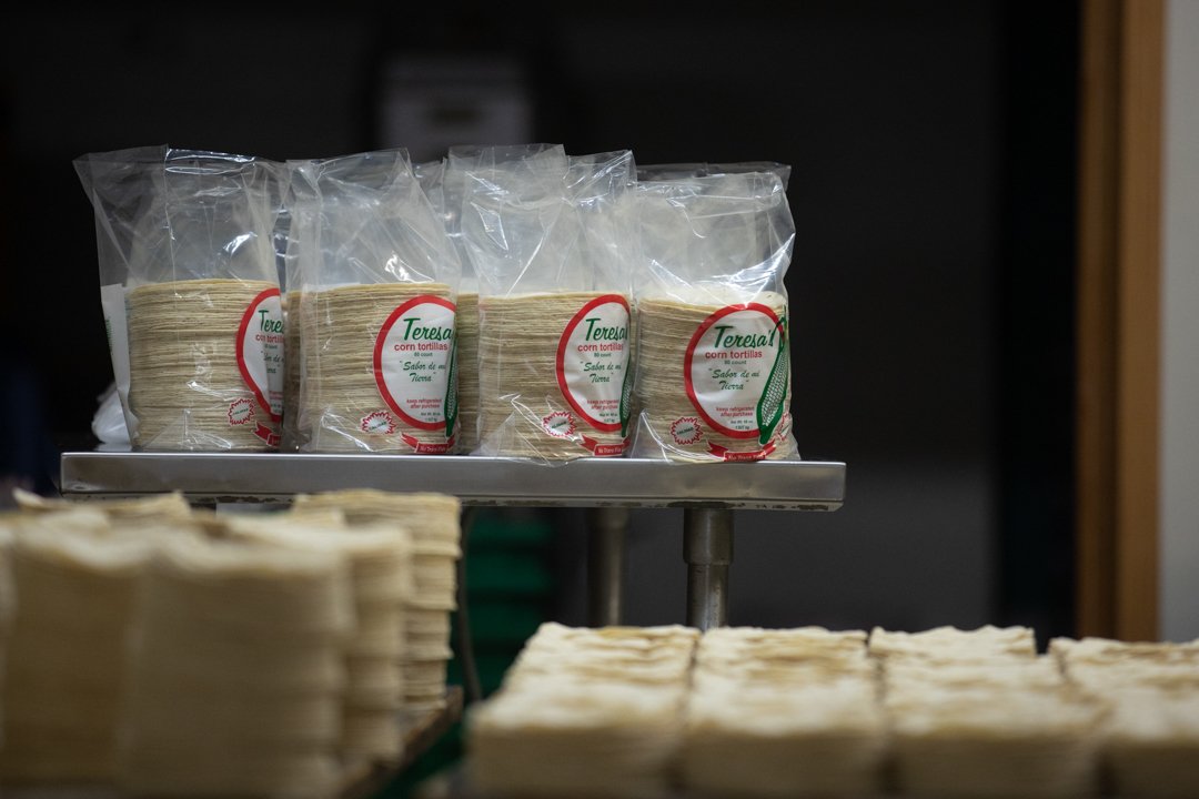 image of stacked tortillas, shot by commercial photographer Corey Rourke
