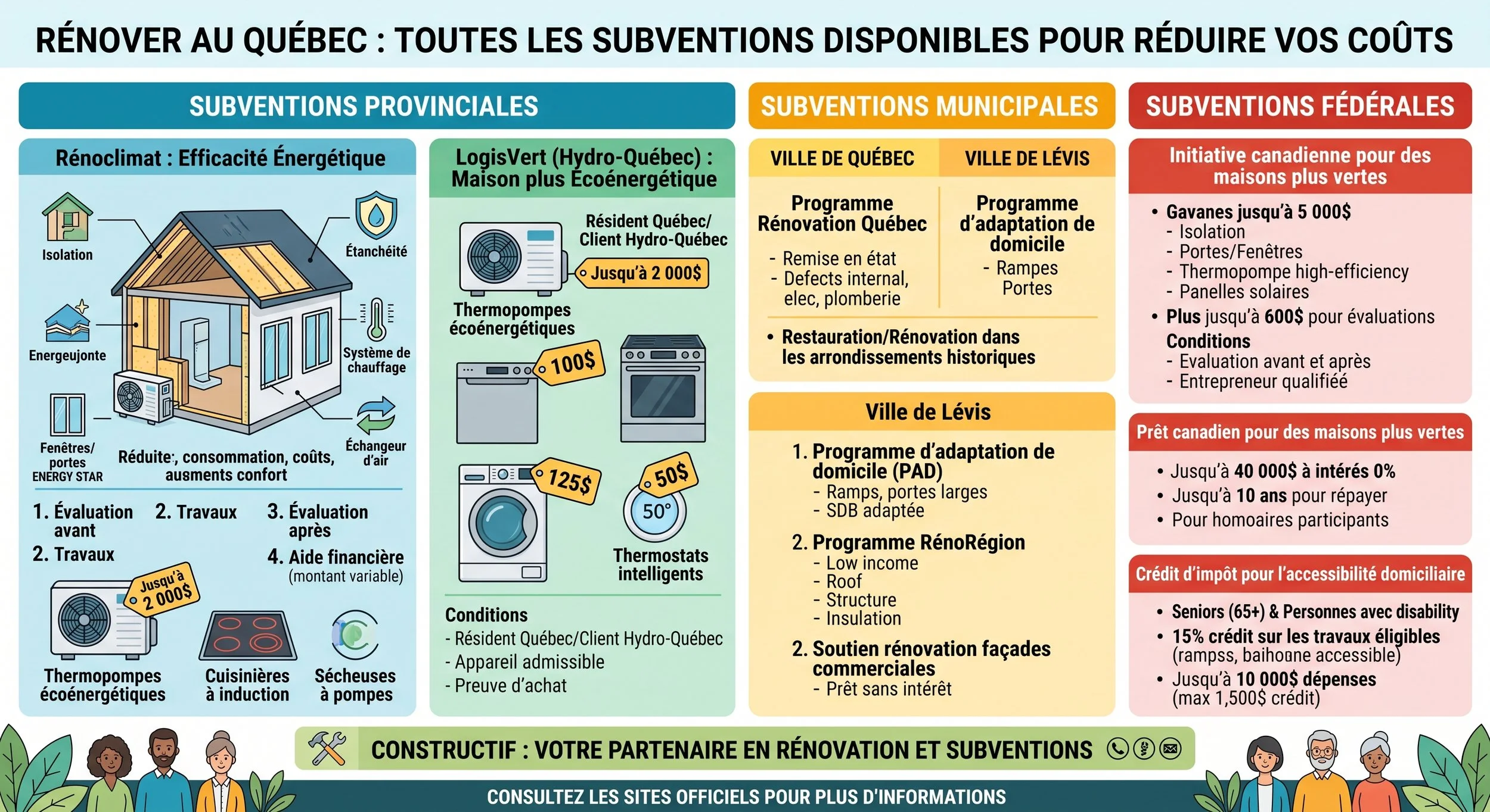 Rénover au Québec&nbsp;: Toutes les Subventions Disponibles pour Réduire vos Coûts.