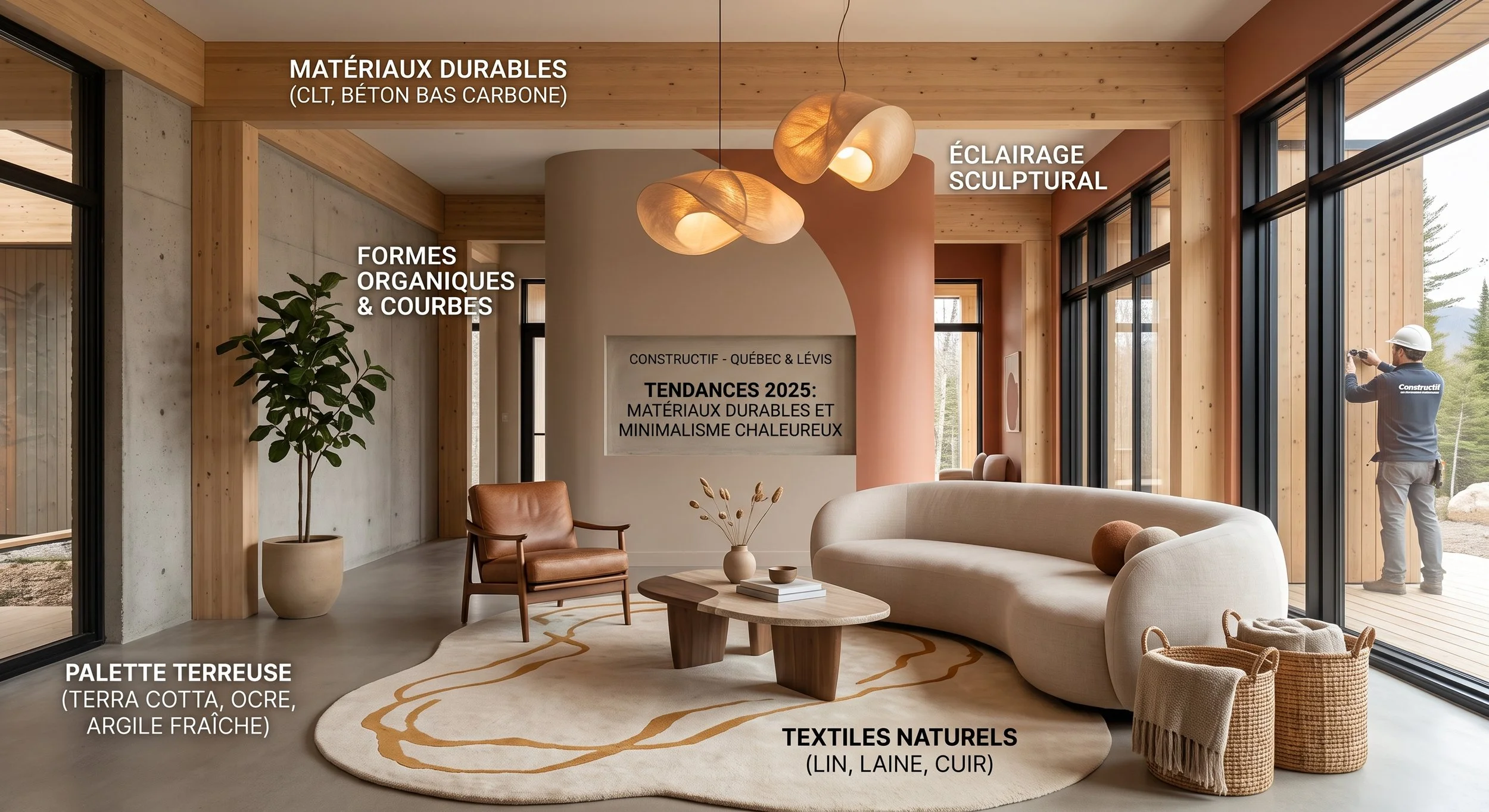 Tendances 2025 en construction et décoration.