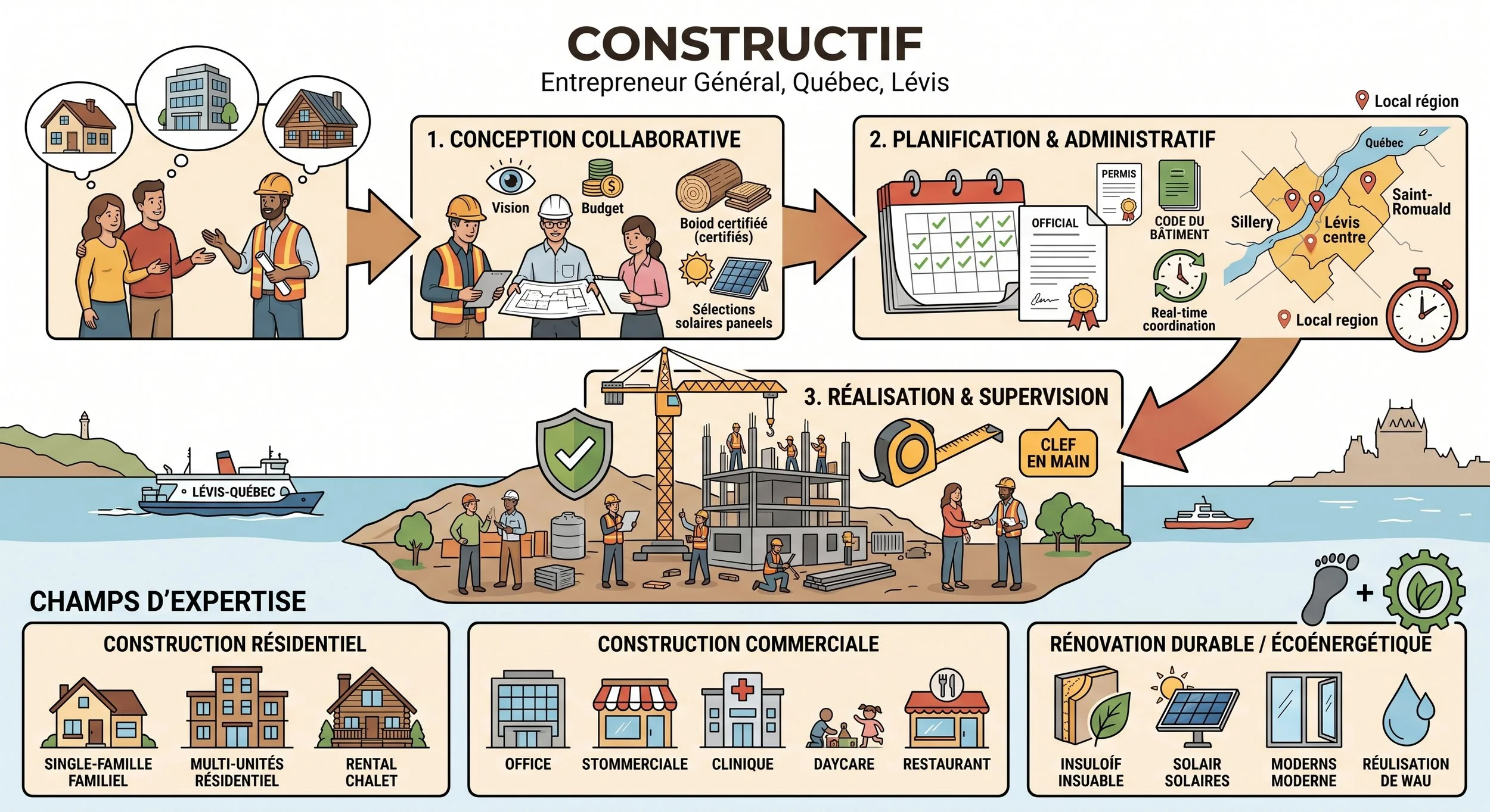 Constructif – Entrepreneur général à Québec et Lévis pour vos projets sur mesure.