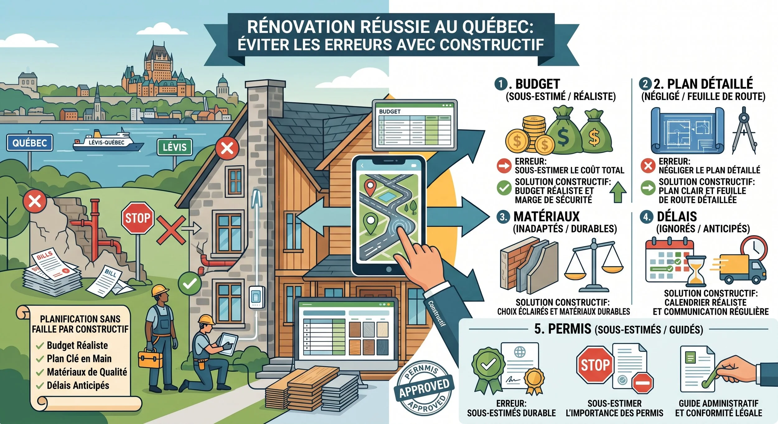 Les erreurs courantes Lors de la planification d'un projet de rénovation et comment les éviter.