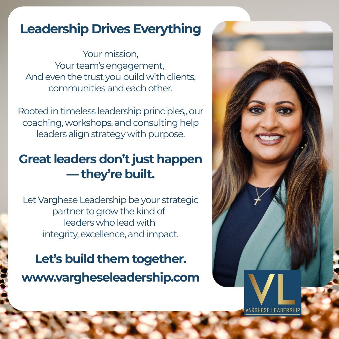 Feeling incredibly grateful&mdash;our 2025 calendar is filling up fast!

If you&rsquo;re looking to bring Varghese Leadership to your team or organization, now&rsquo;s the perfect time to schedule for 2026.

Let&rsquo;s build leaders together&mdash;o