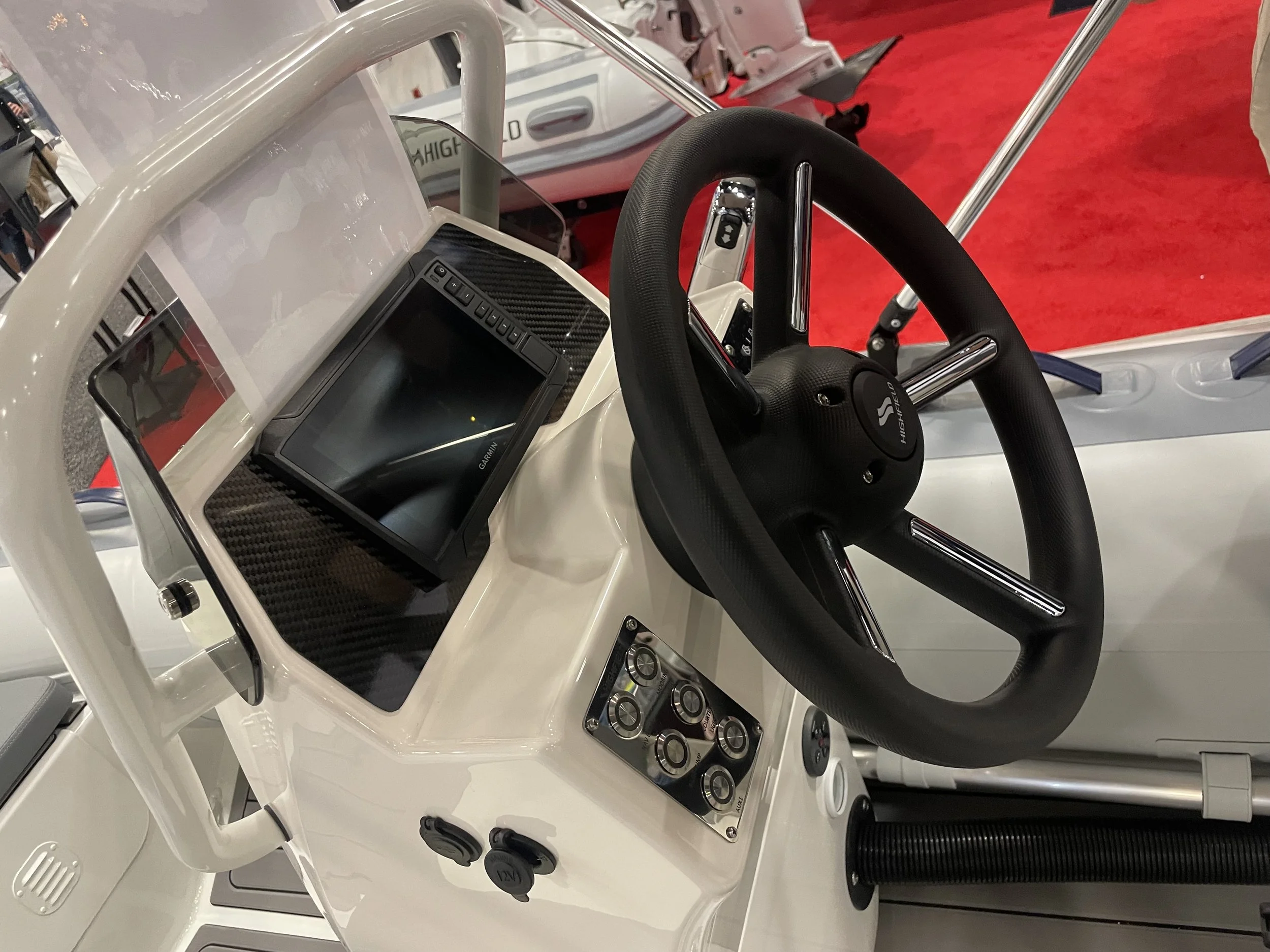 steering wheel on a Highfield