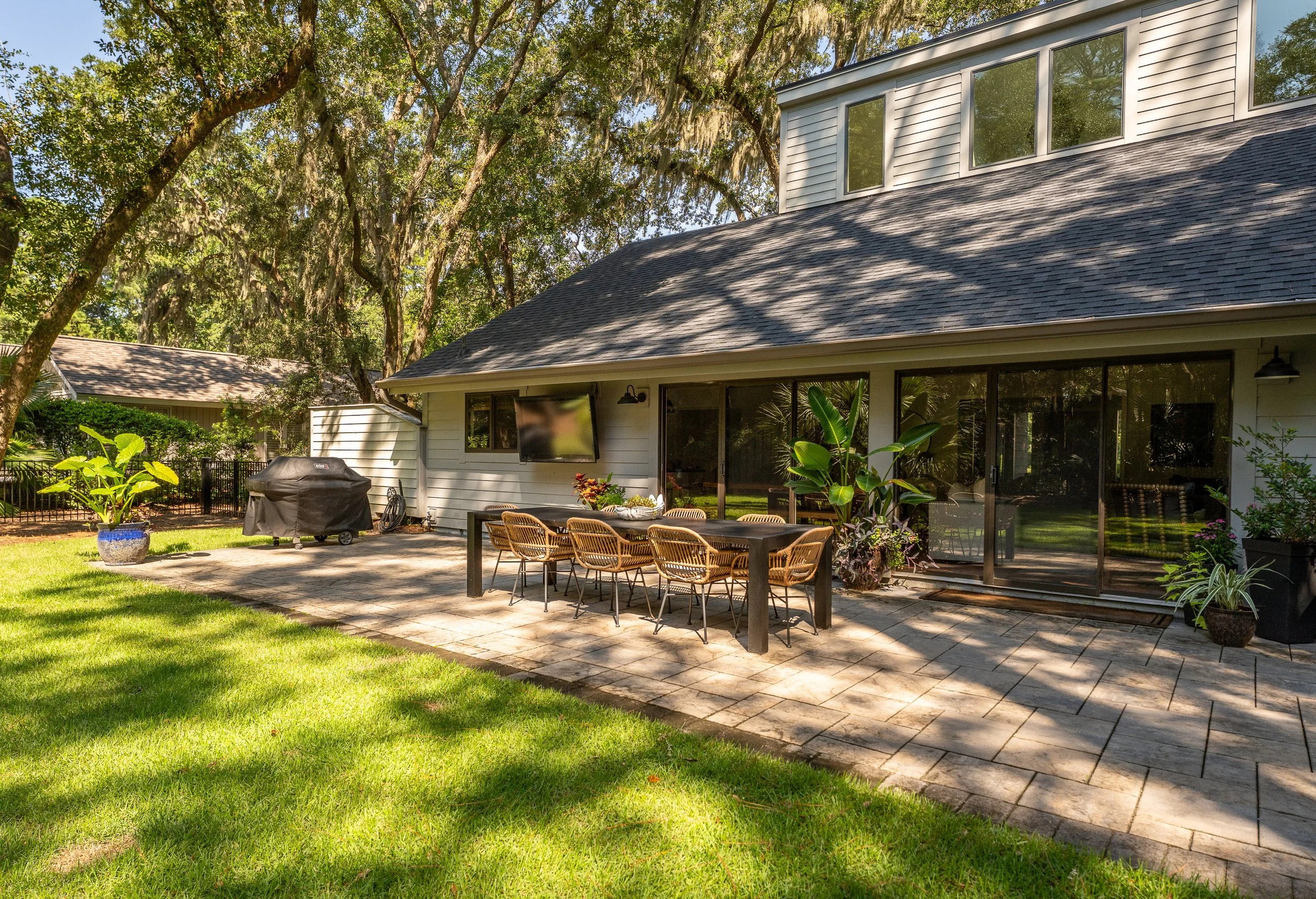 Now, with beautiful sod and a fully fenced in backyard!