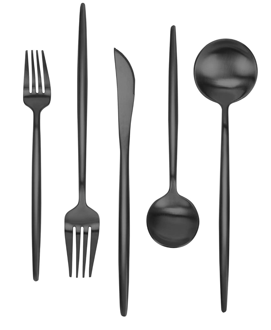 Matte Black Silverware - $1 per piece