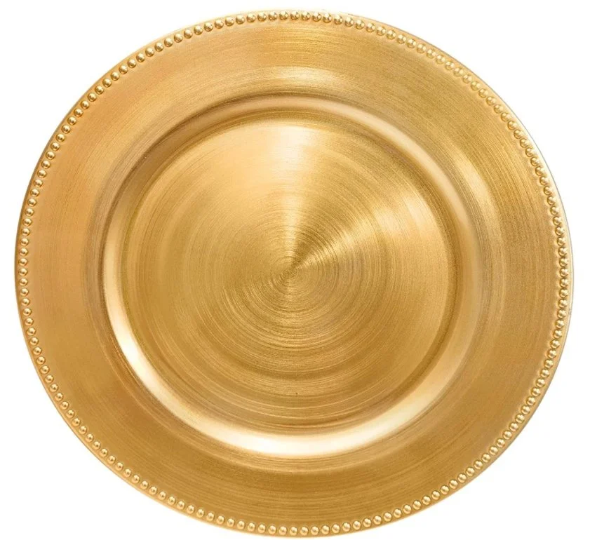 Metallic Gold Charger