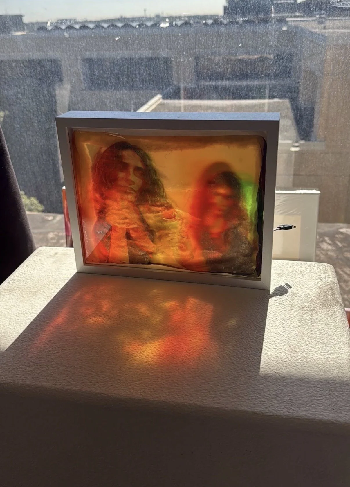 Tethered | Layered Water Decal Transparency
Mounted in Shadowbox | Fall 2025