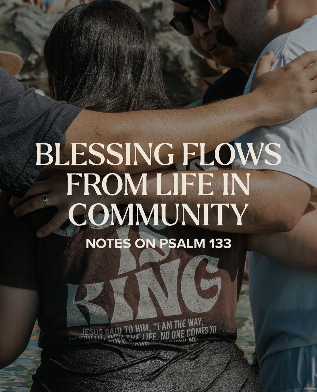 Blessing and flourishing flow from community. Many of us have experienced the destruction that sin can bring to a community, and the author of Psalm 133 knows these struggles firsthand. But we can find comfort in knowing that community, despite all i