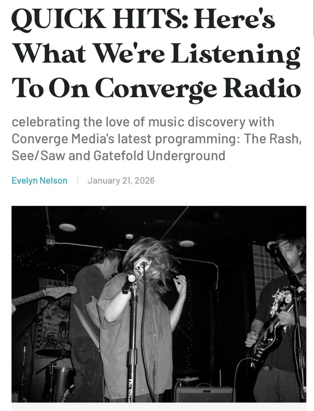 Thank you to @volumeone for highlighting some of our excellent newer programming, including the brand brand new Monday night show The Rash hosted by @rash_fest (heard 6-7 pm!), as well as see/saw radio from @see_saw.fun / @evanminsker (Thursdays 5-6)