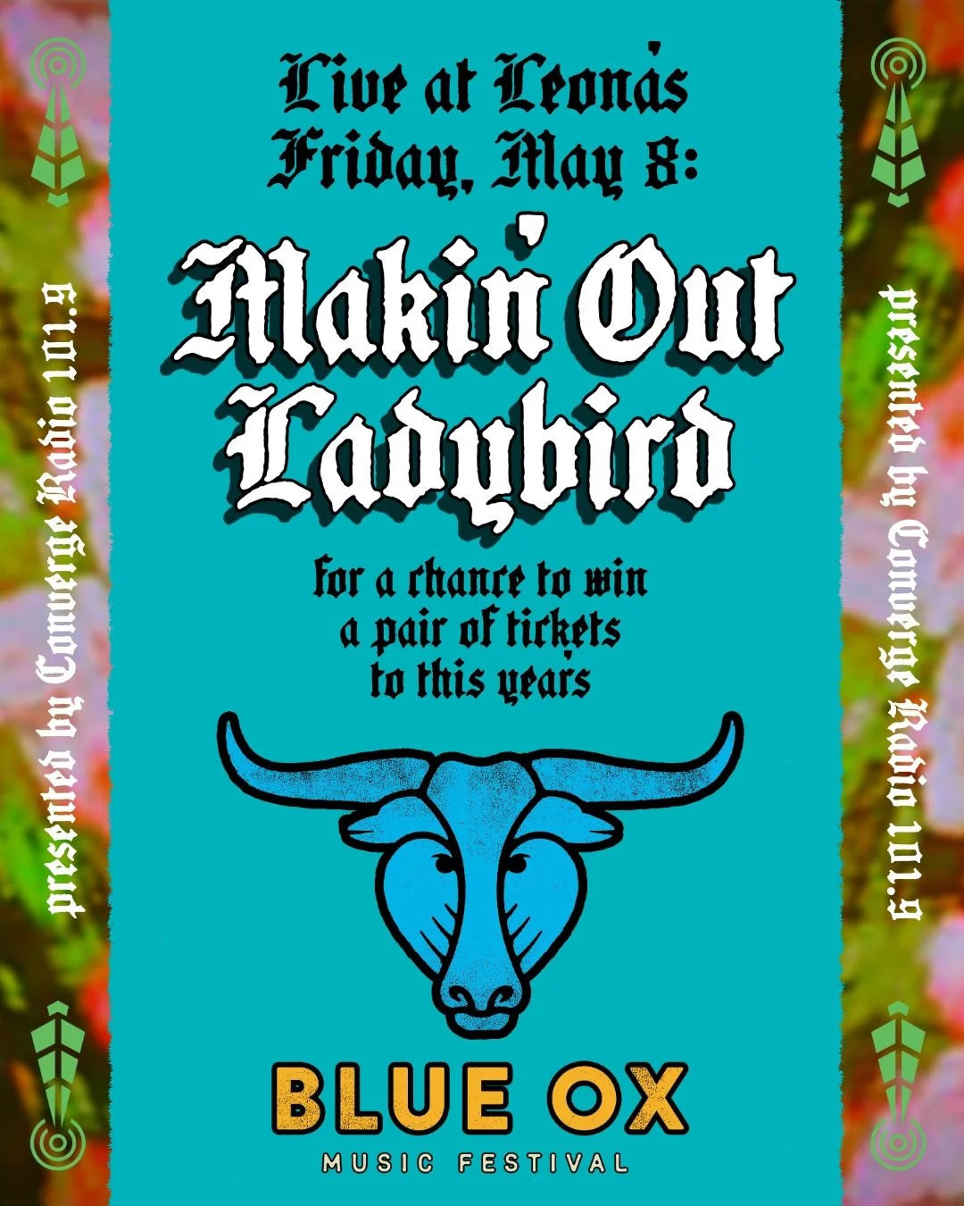 *THIS FRIDAY (5/8)*

Converge Radio 101.9 FM is teaming up with LEONA&rsquo;s for a night of great live music AND a chance to win a pair of tickets to this year&rsquo;s @blueoxmusicfestival featuring headliners like Kurt Vile, Charley Crockett &amp; 