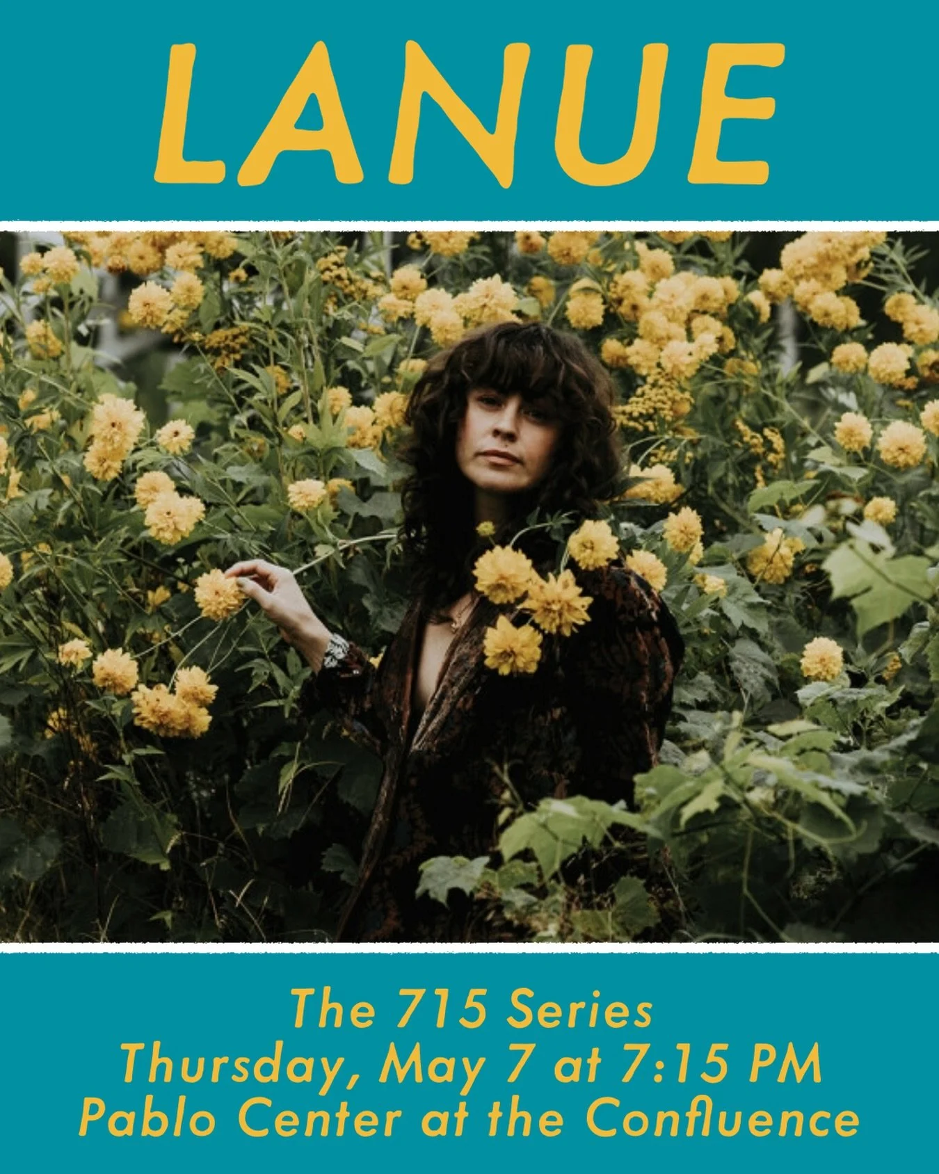 *TONIGHT*
Robert Manz Green Room
at @pablocenter 

EC&rsquo;s own @_lanue_ closes out this first run of the 715 Series!

Doors 6:30 &bull; Show 7:15
Tickets available via pablocenter.org