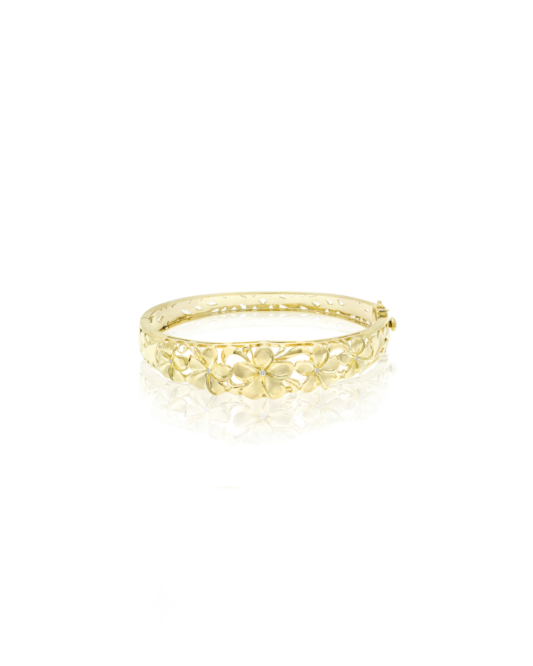 Plumeria Diamond Bangle