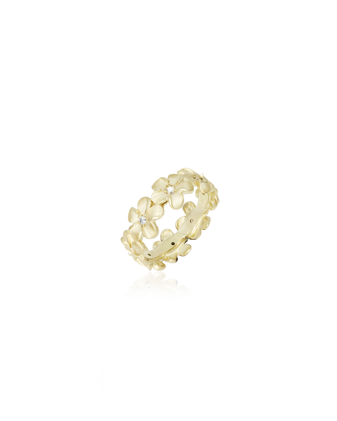 Plumeria Diamond Eternity Ring