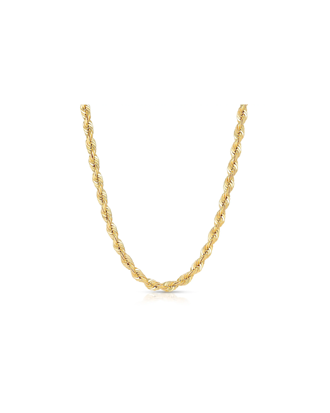 14K Solid Gold Rope Chain 7mm