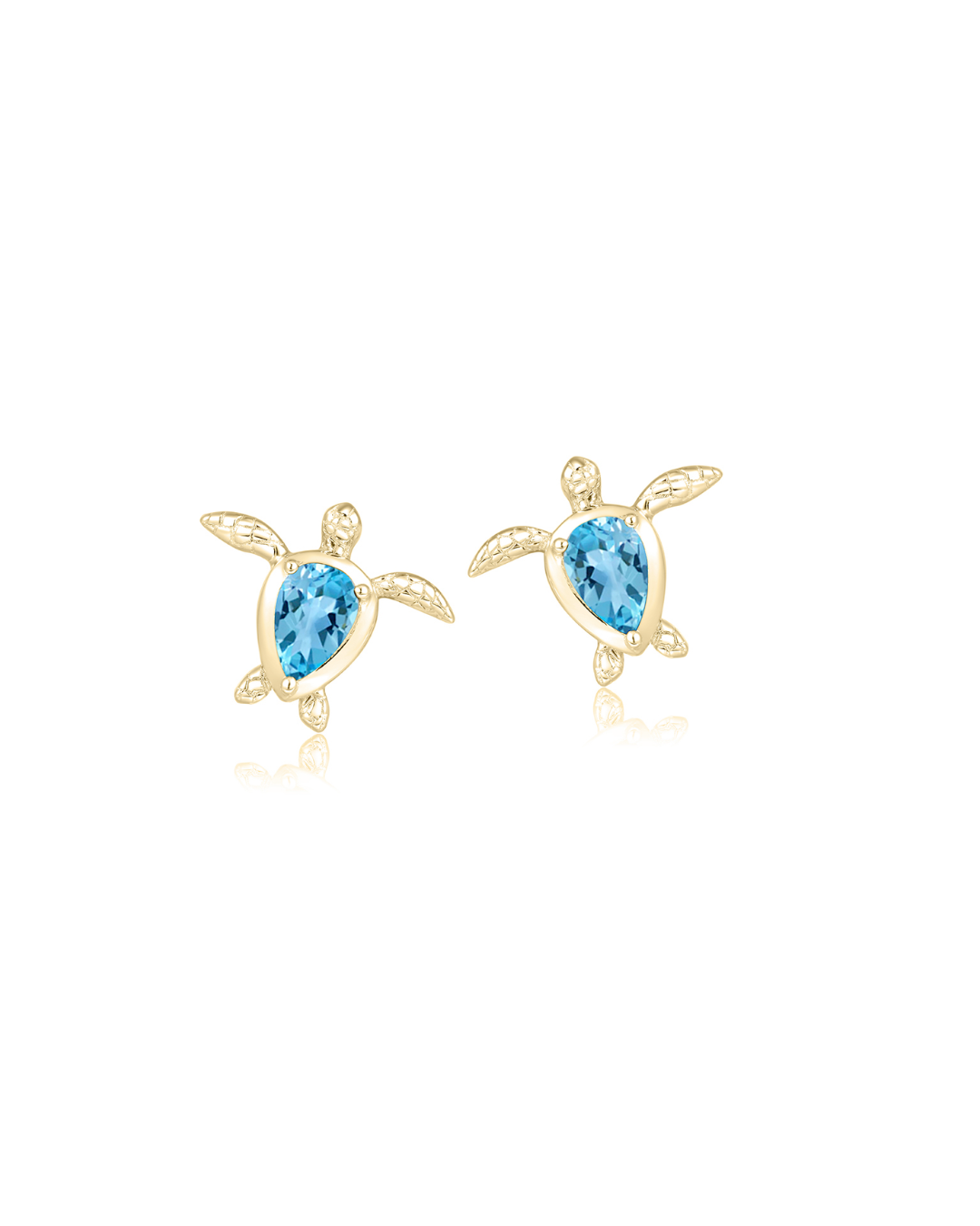 14KY Turtle Earrings