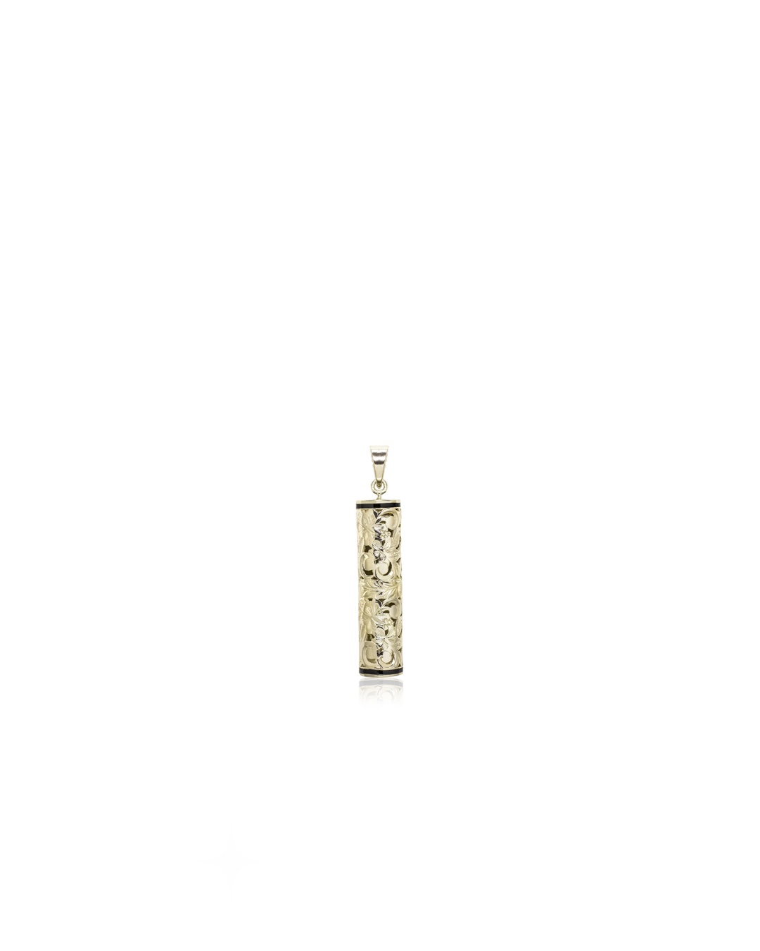 Vertical Barrel Pendant with Black Border