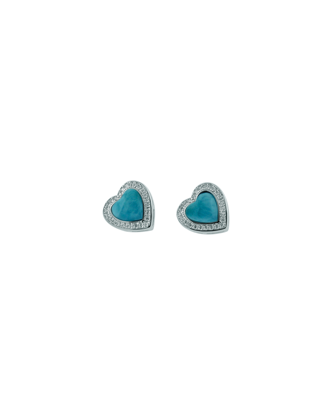 SS.Larimar Heart Earrings