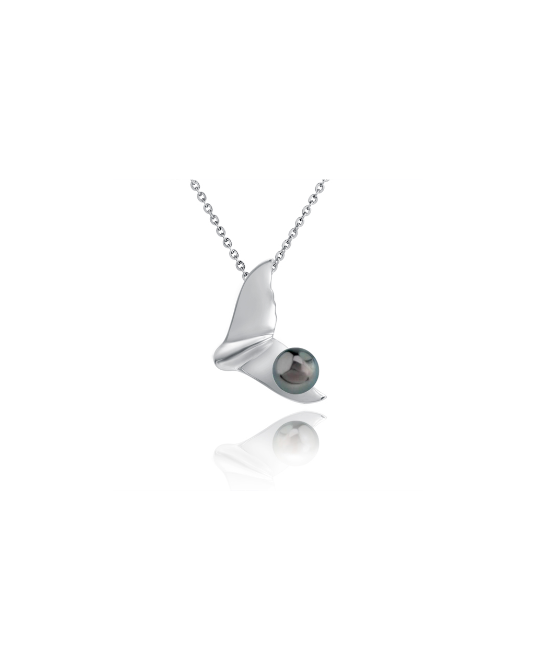 Whale Tahitian Black Pearl Pendant