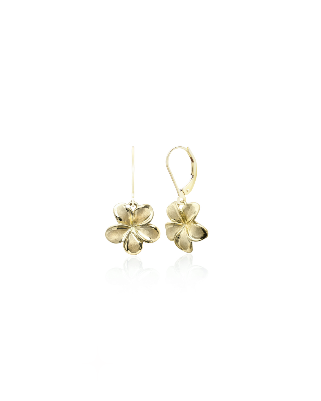 Plumeria Leverback Earrings