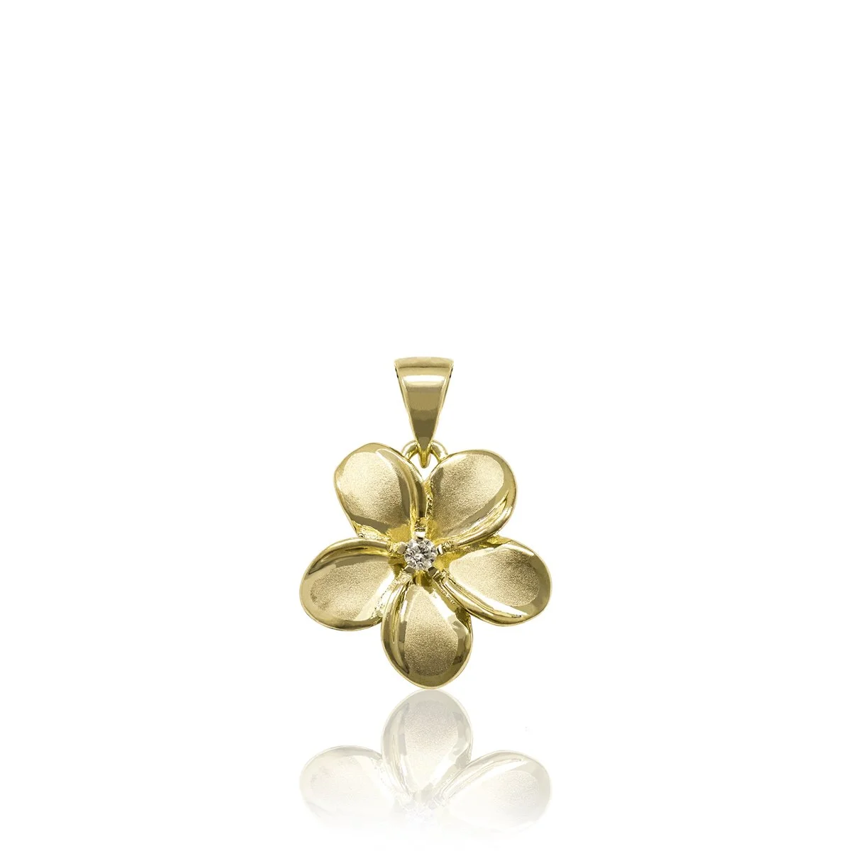 Queen Plumeria Diamond Pendant 14mm