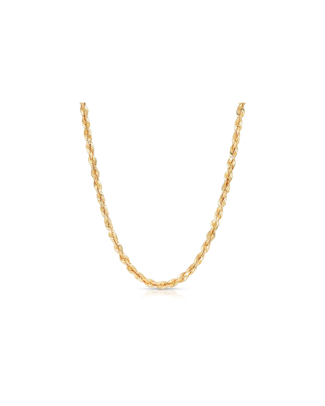 14K Solid Gold Rope Chain 6mm