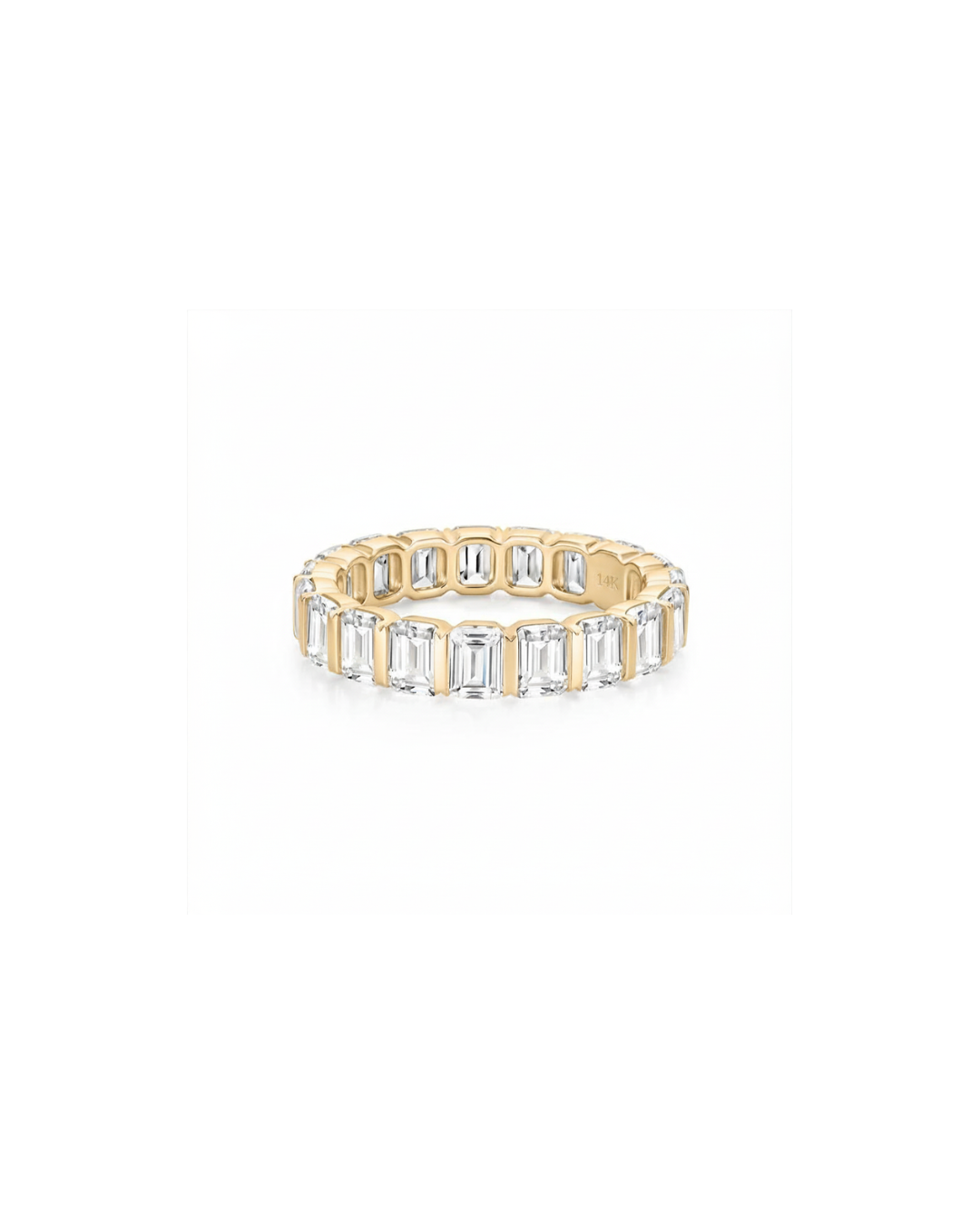 FULL ETERNITY EMERALD-CUT DIAMOND RING