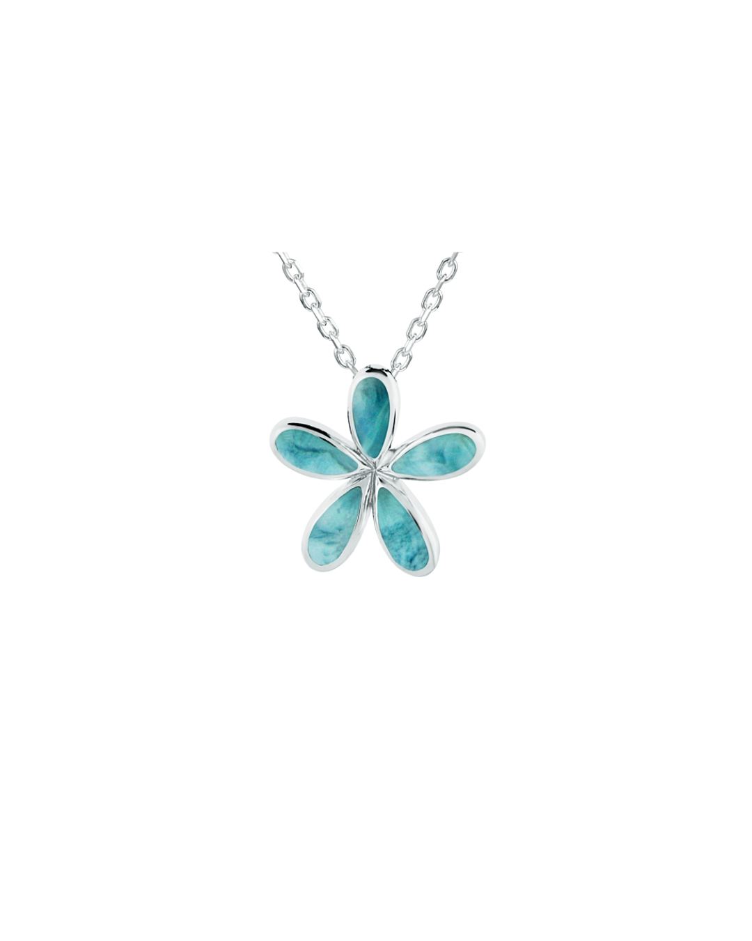 SS.Larimar Plumeria Pendant