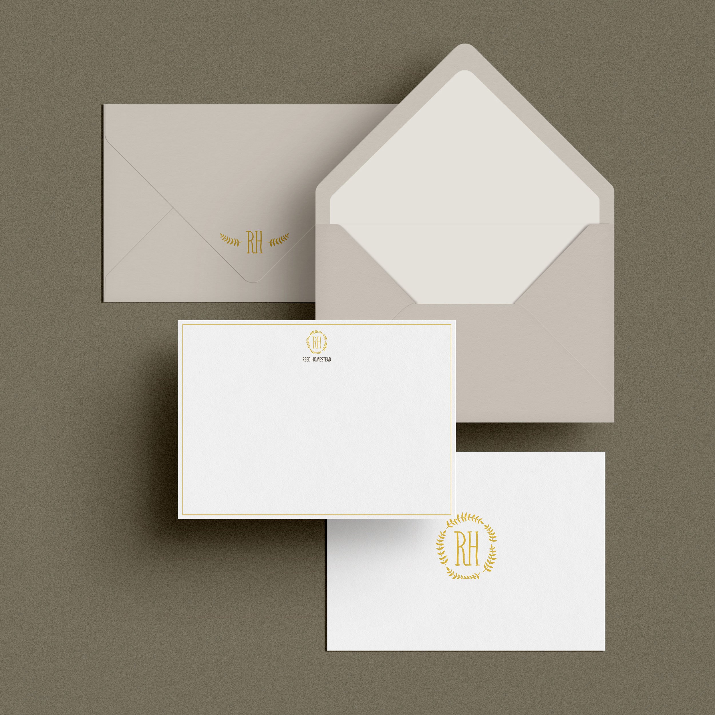 Stationery for a historic home and retail gift shop