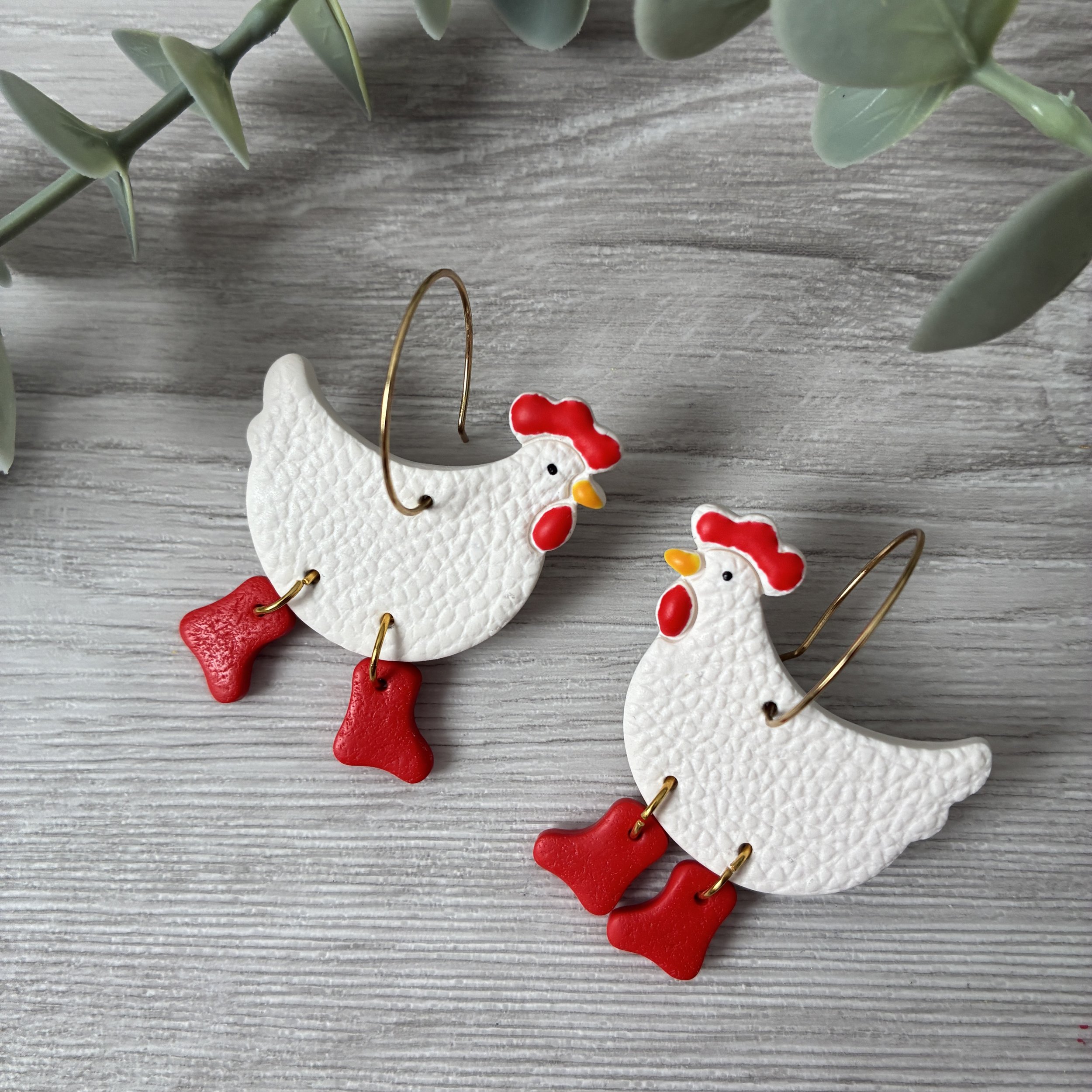 Chicken Earrings