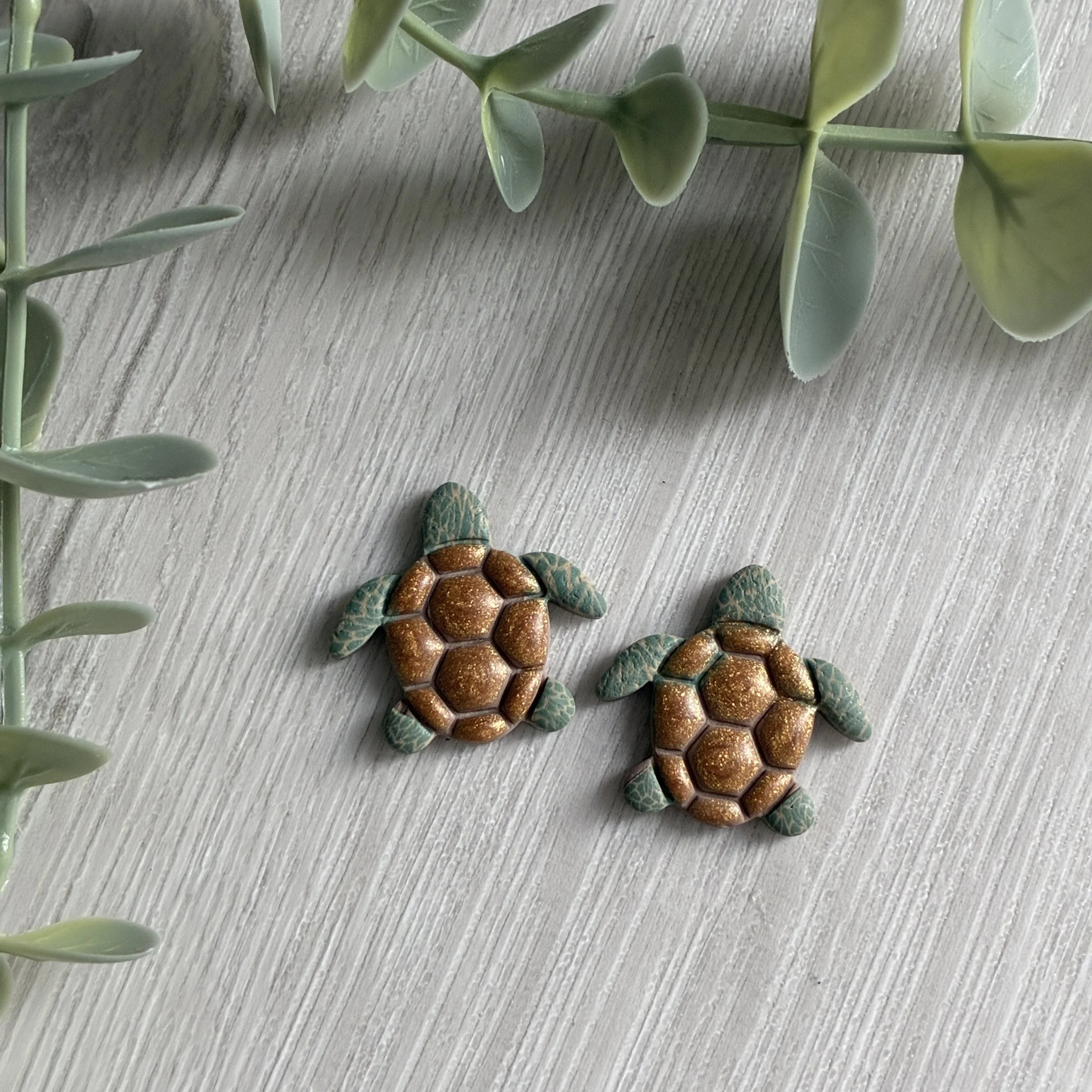 Turtle Polymer Clay Cabochons