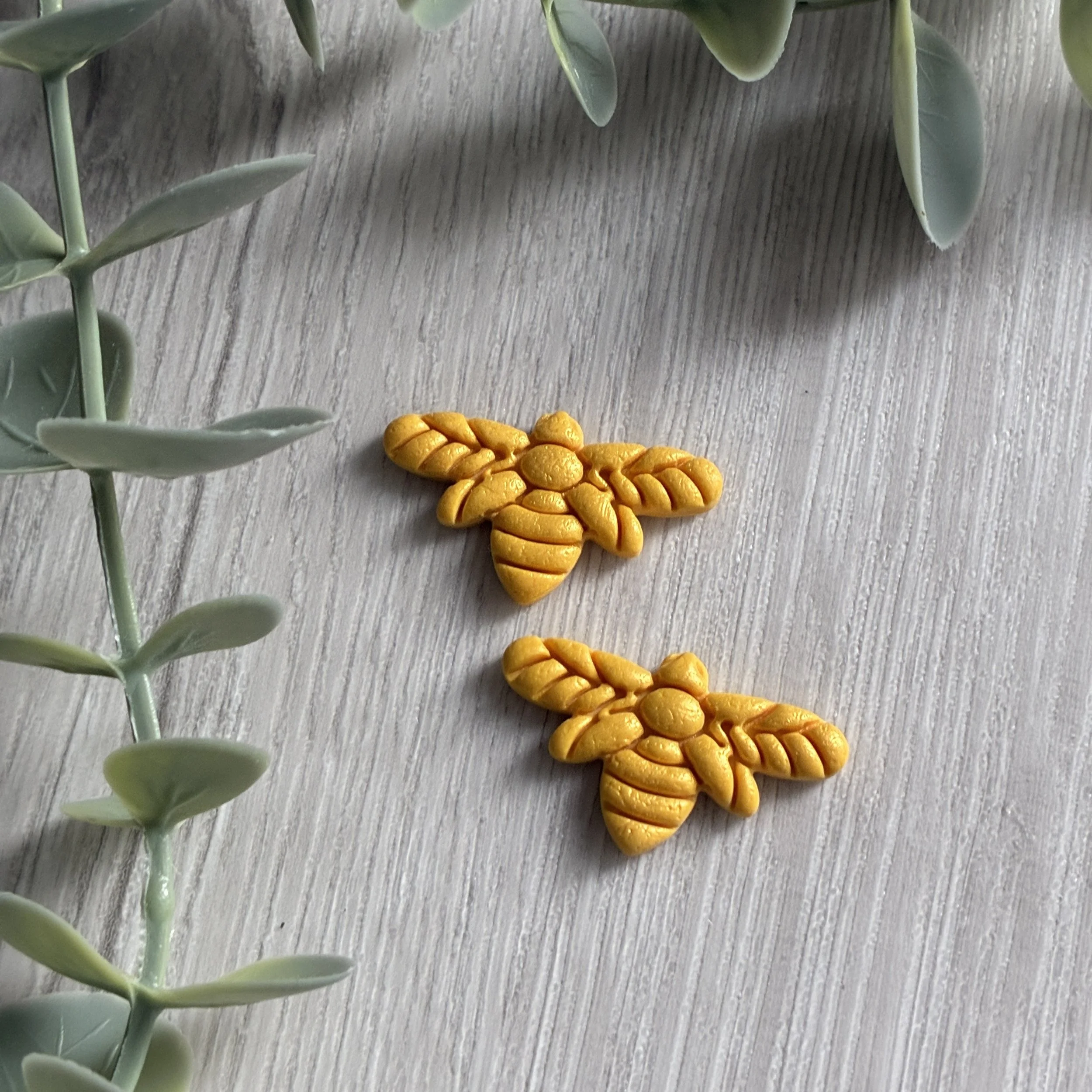 Bee Polymer Clay Cabochons