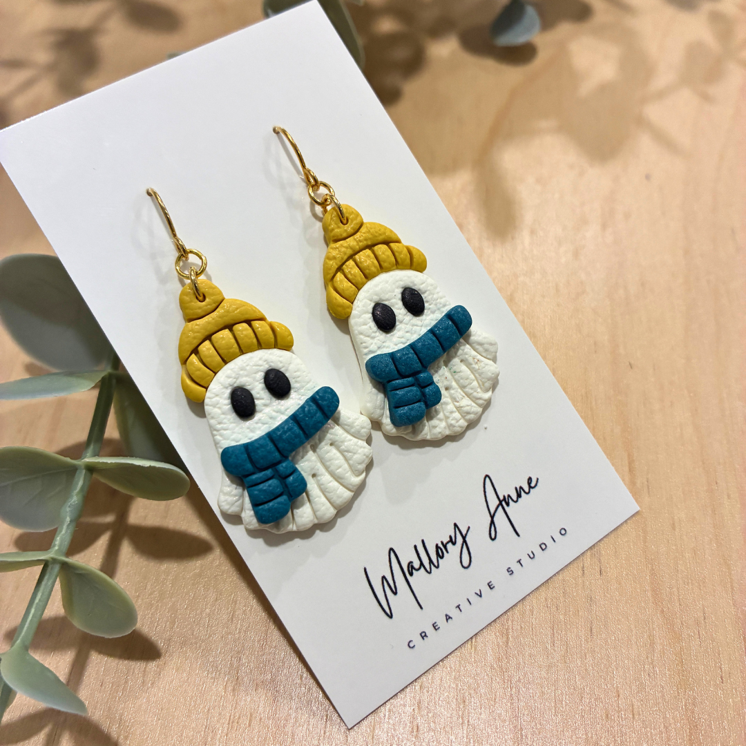 Snow Day Ghost Earrings