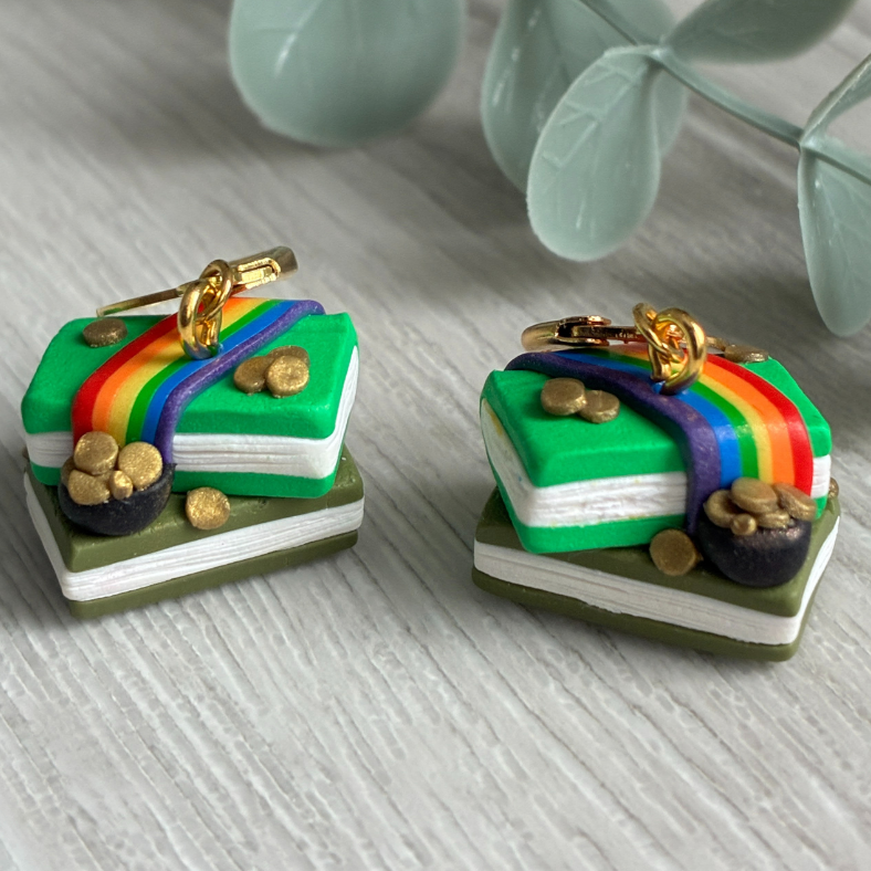 Pre-Order: Book Earrings with a Pot of Gold