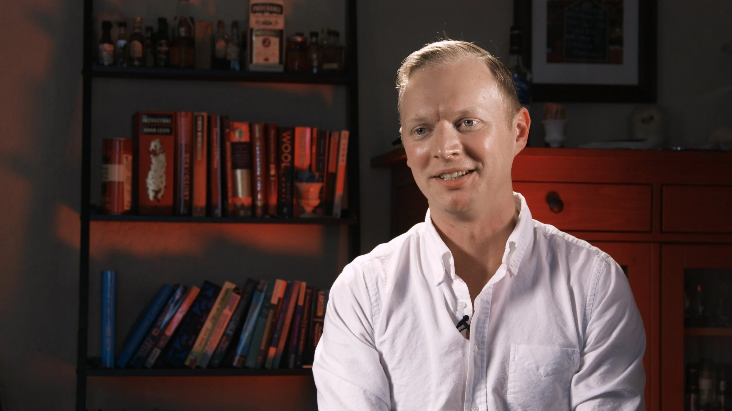 Jonas Neubauer interviewed at his home.