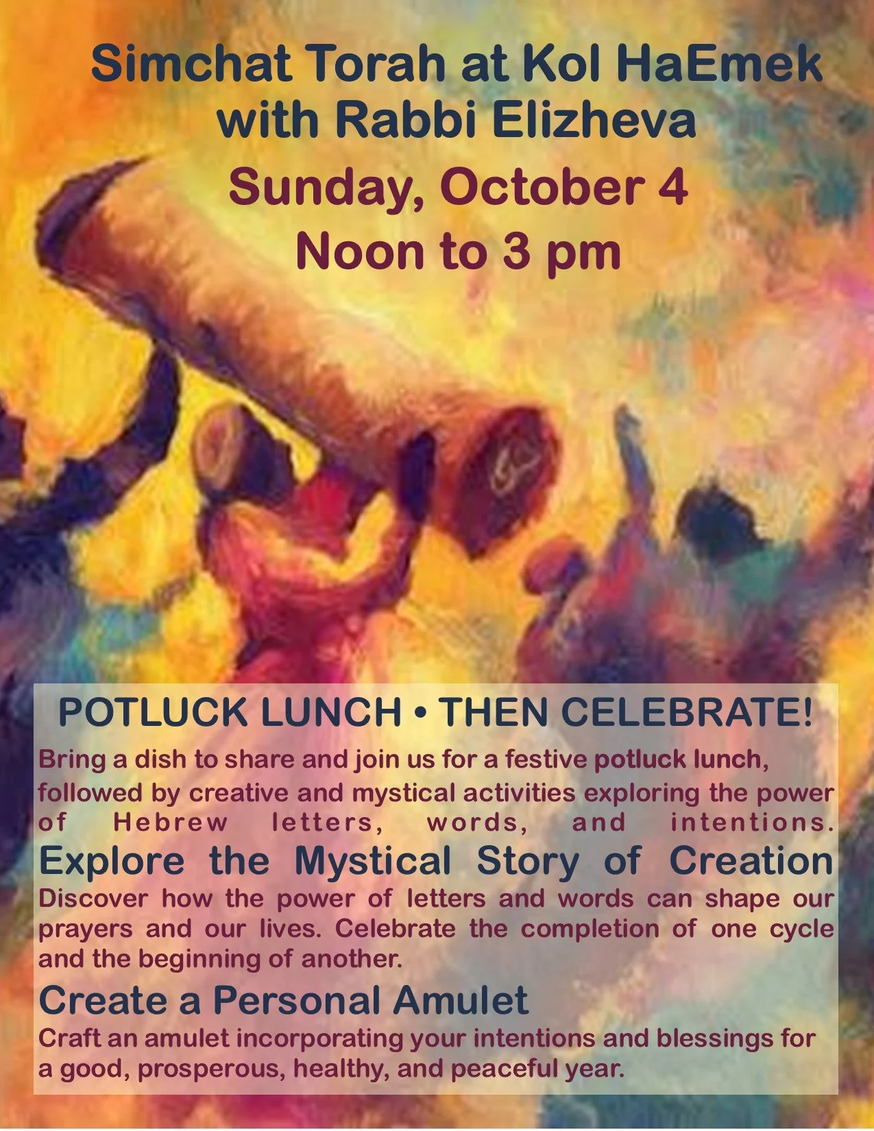 Simchat Torah with Rabbi Elizheva