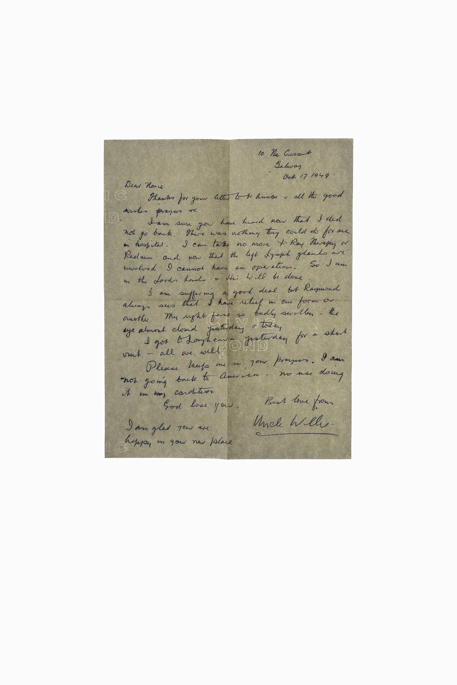 LETTER FROM UNCLE