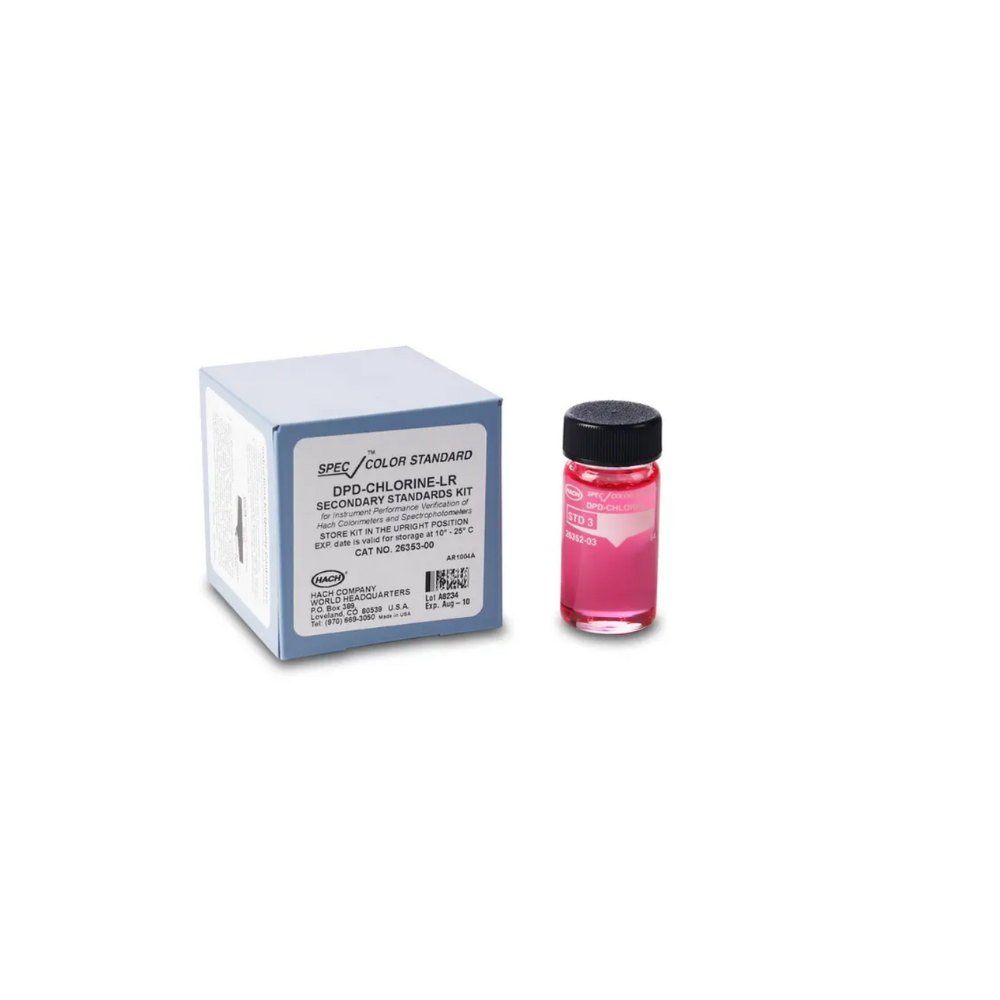Hach SpecCheck Secondary Gel Standards Set, DPD Chlorine - LR P/N: 2635300