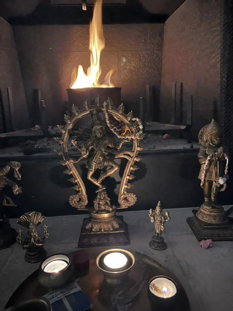 Nataraja statue with fire
