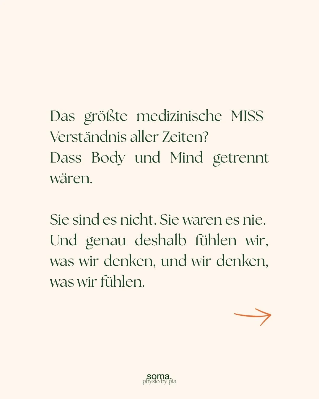 Stress, Emotionen, &Uuml;berforderung: ALLES zeigt sich k&ouml;rperlich.

Nicht psychisch oder physisch.
Neurobiologisch. Verk&ouml;rpert. Echt.

Es ist Zeit, diese Trennung zu beenden
NERVENSYSTEM, K&Ouml;RPER UND BEWUSSTSEIN! &hearts;️