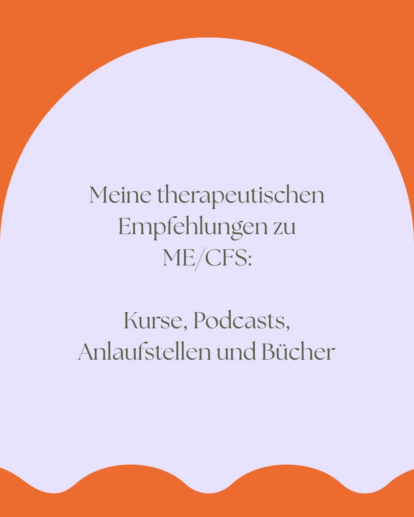 Was ich meinen Patient*innen in der Praxis immer empfehle, um sich therapeutisch zu unterst&uuml;tzen, zus&auml;tzlich zur Osteo. :) &hearts;️

B&uuml;cher (ME/CFS, Nervensystem, Mind Body):
-The Body keeps the score &ndash; Bessel van der Kolk
-When