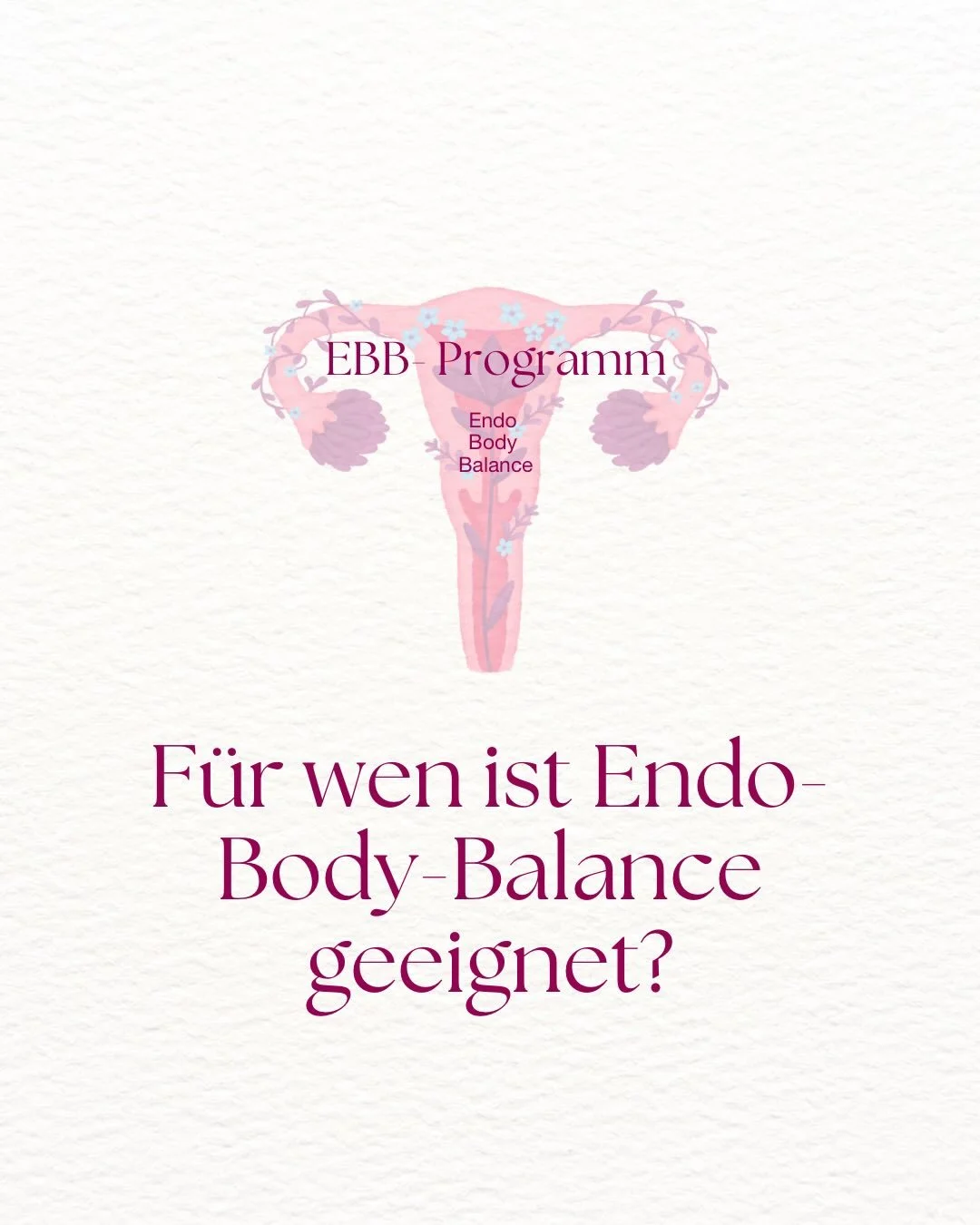 &bdquo;Ich dachte erst, der Kurs ist nur f&uuml;r Frauen mit Endometriose. Aber eigentlich sollte jede Frau dieses Wissen haben.&ldquo;
Diese R&uuml;ckmeldung hat mich nach dem letzten Durchgang von Endo-Body-Balance besonders ber&uuml;hrt.💗

Ja, EB
