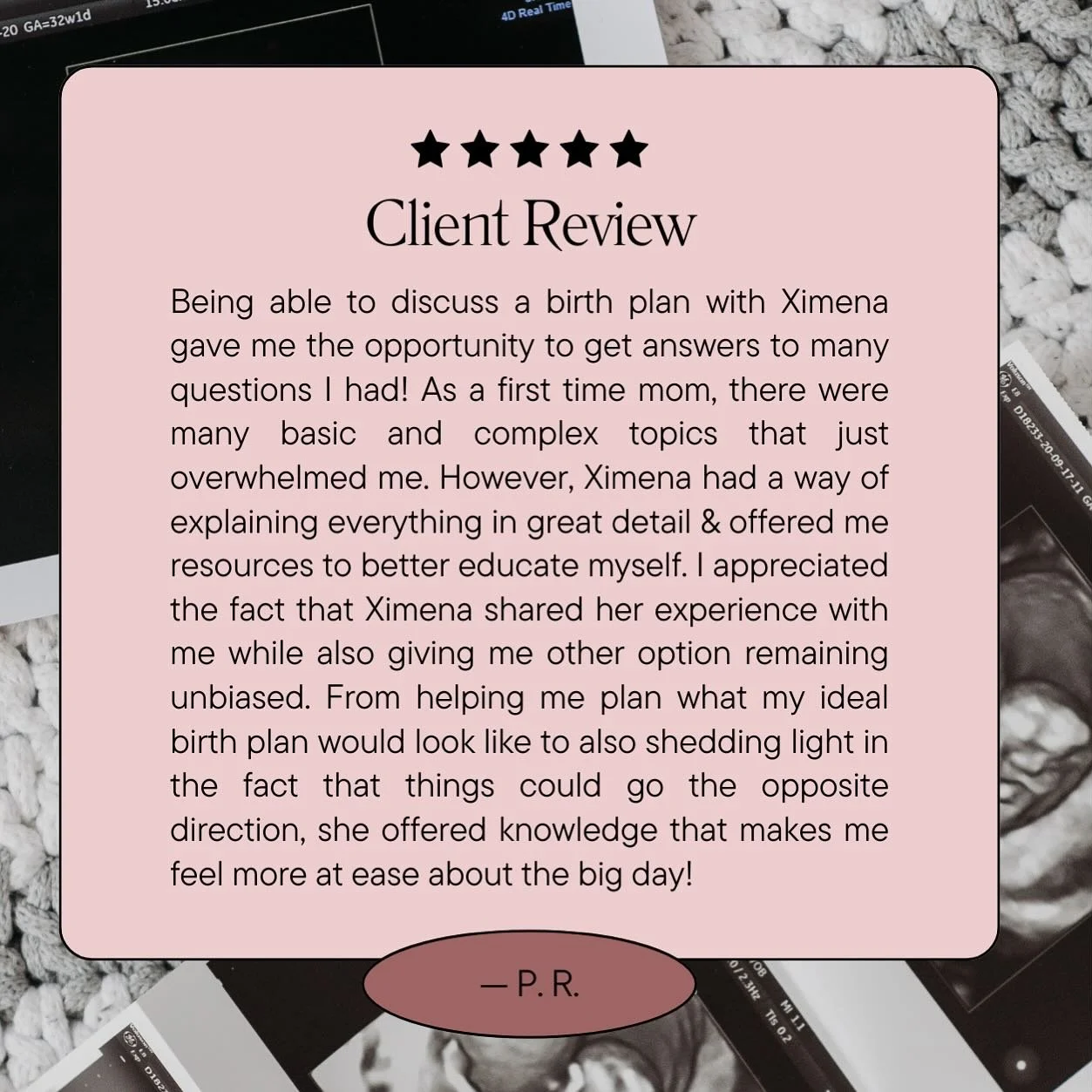 ⭐️ Client Review ⭐️
This was a first time mom who had a birth planning session with me! She&rsquo;s planning a home birth and had many questions and doubts that we were able to address. 
Did you know you can book a birth planning session with me even