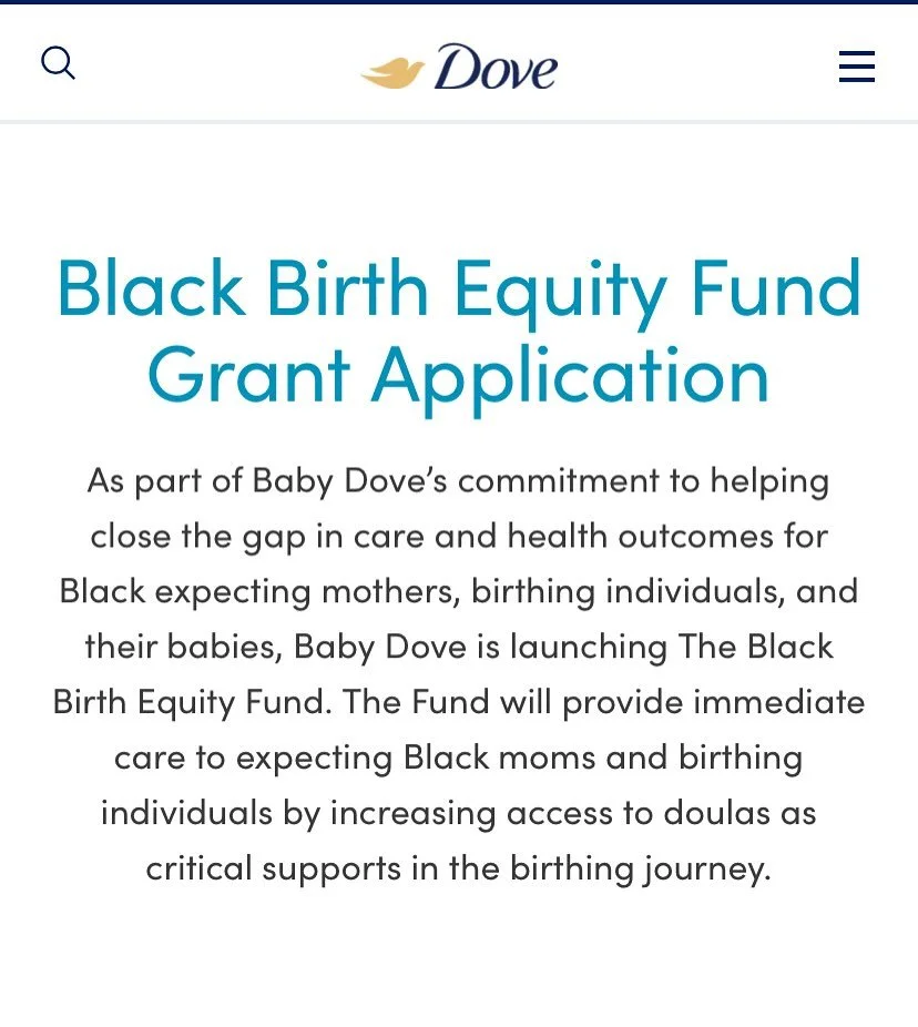 Are you a Black/ African-American expecting mama looking for doula services? Dove is giving away grants to cover the cost of doula services! Comment &ldquo;GRANT&rdquo; if you want the application link 😊
