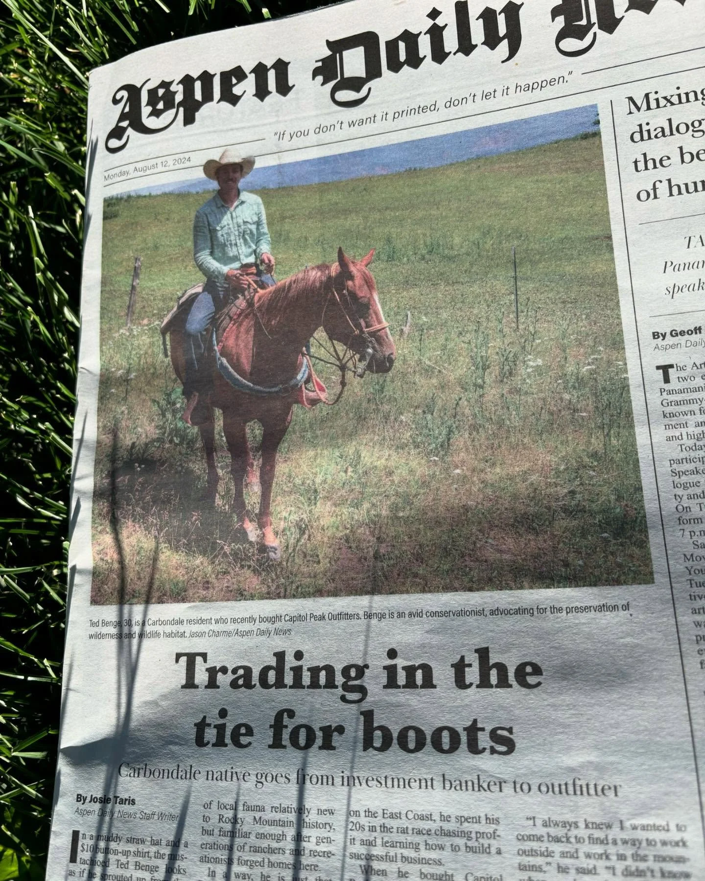 &ldquo;There&rsquo;s just inherent value value to wildlife and wild places existing in and of themselves.&rdquo; Thank you to the @aspendailynews