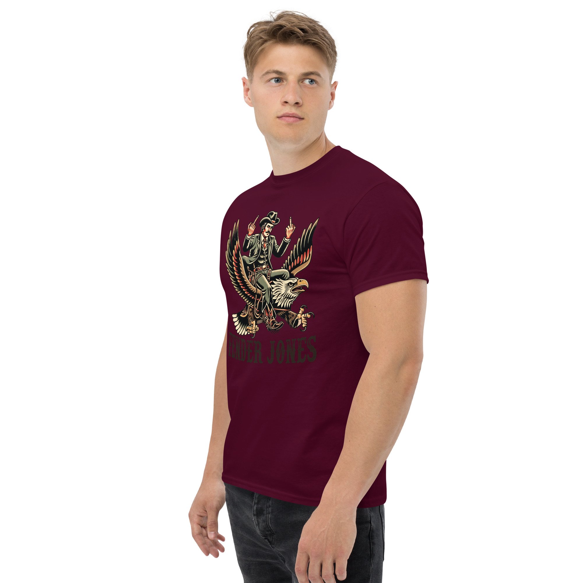 unisex-classic-tee-maroon-left-front-667de19b62b1a.jpg