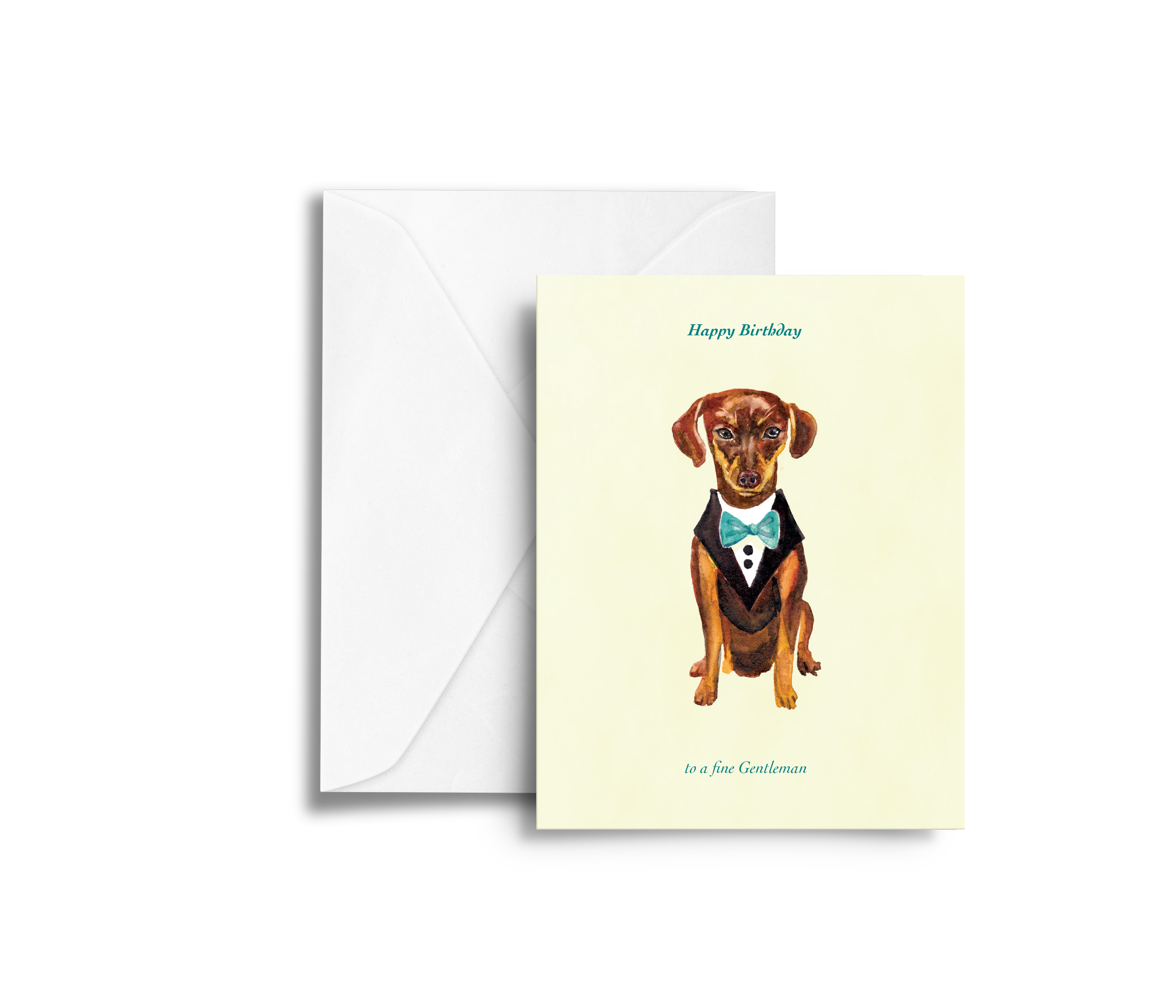 greeting card gentleman man dog lover birthday