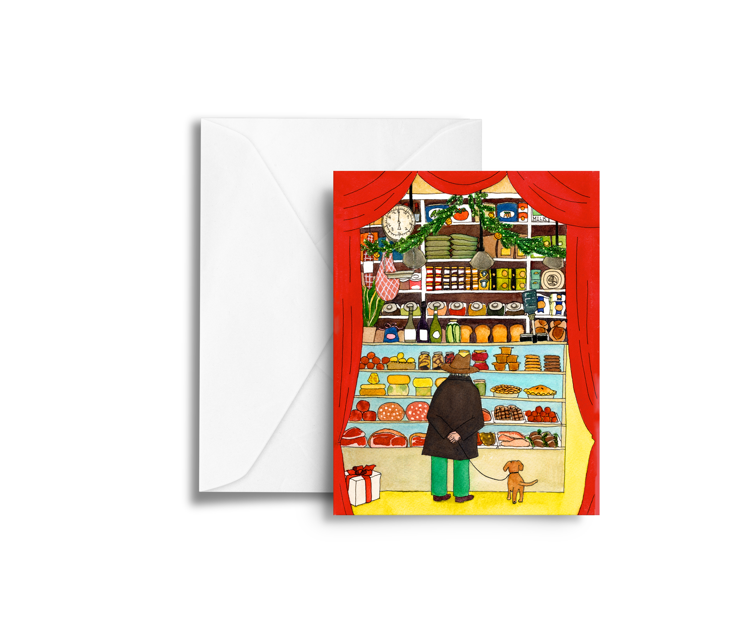 Grand Central Market Los Angeles Christmas Card market 