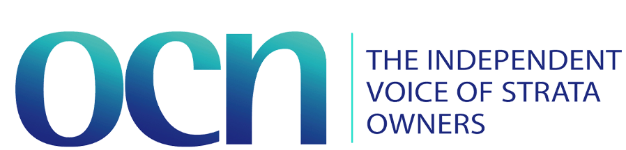 Logo for OCN with the tagline 'The Independent Voice of Strata Owners'.